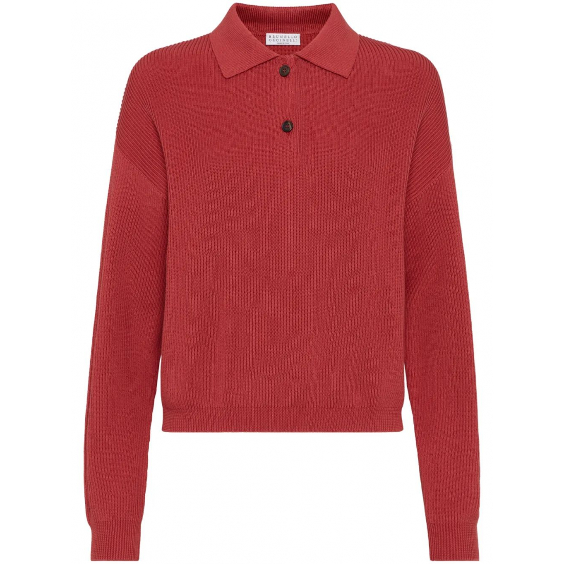 Women's 'Ribbed' Long-Sleeve Polo Shirt