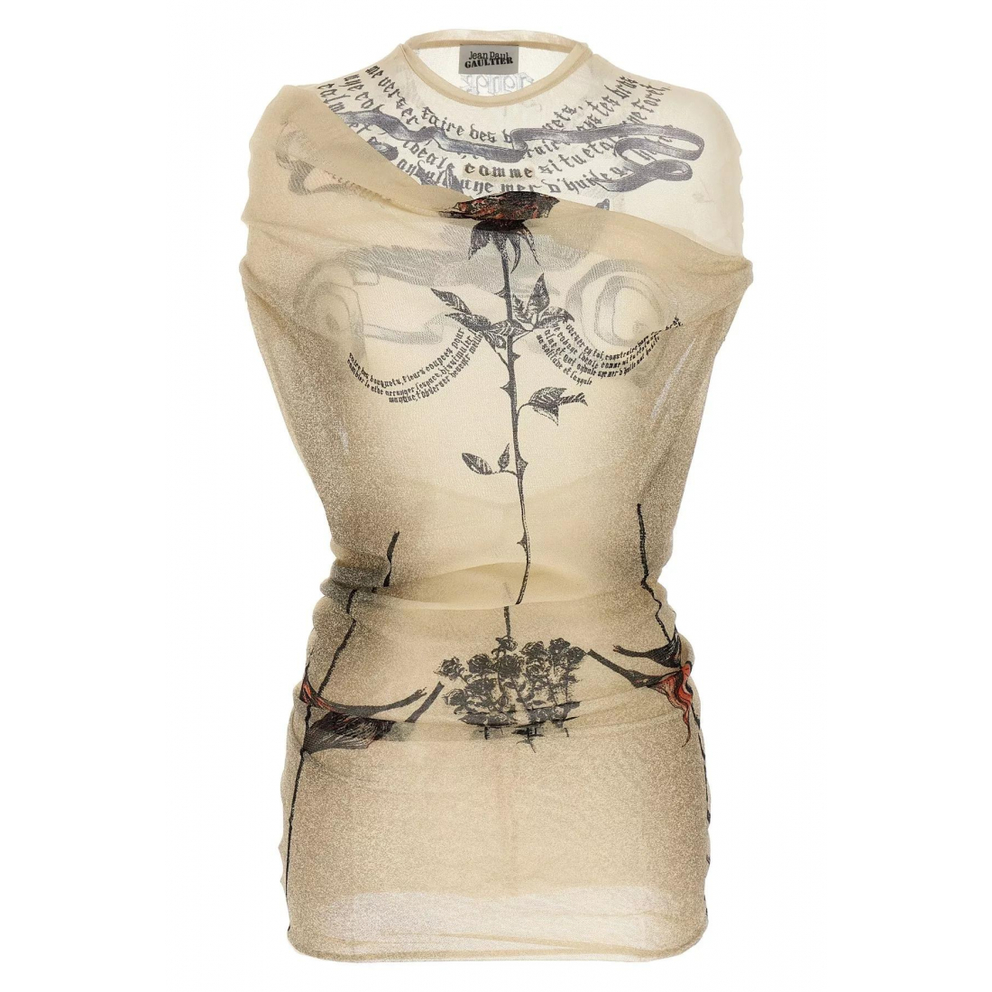 Robe sans manches 'The Short Tattoo Rose And Bird' pour Femmes