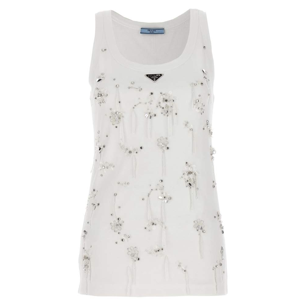 Top 'Logo Crystal Beaded' pour Femmes