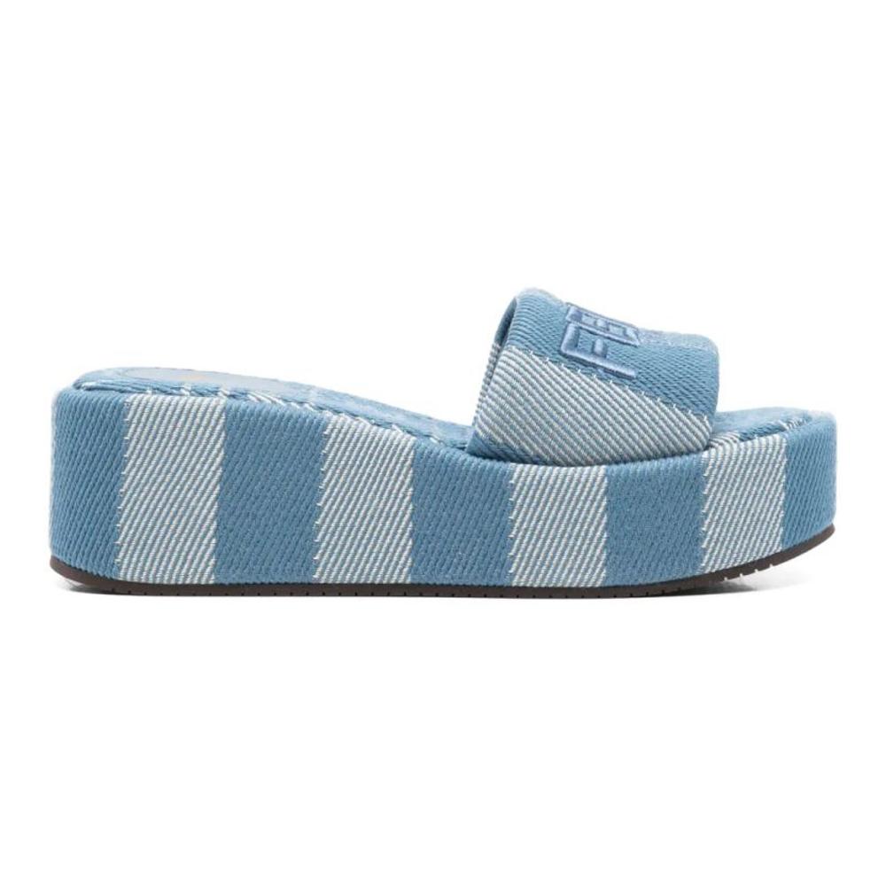 Sandales à semelle plateforme 'Logo-Embroidered' pour Femmes