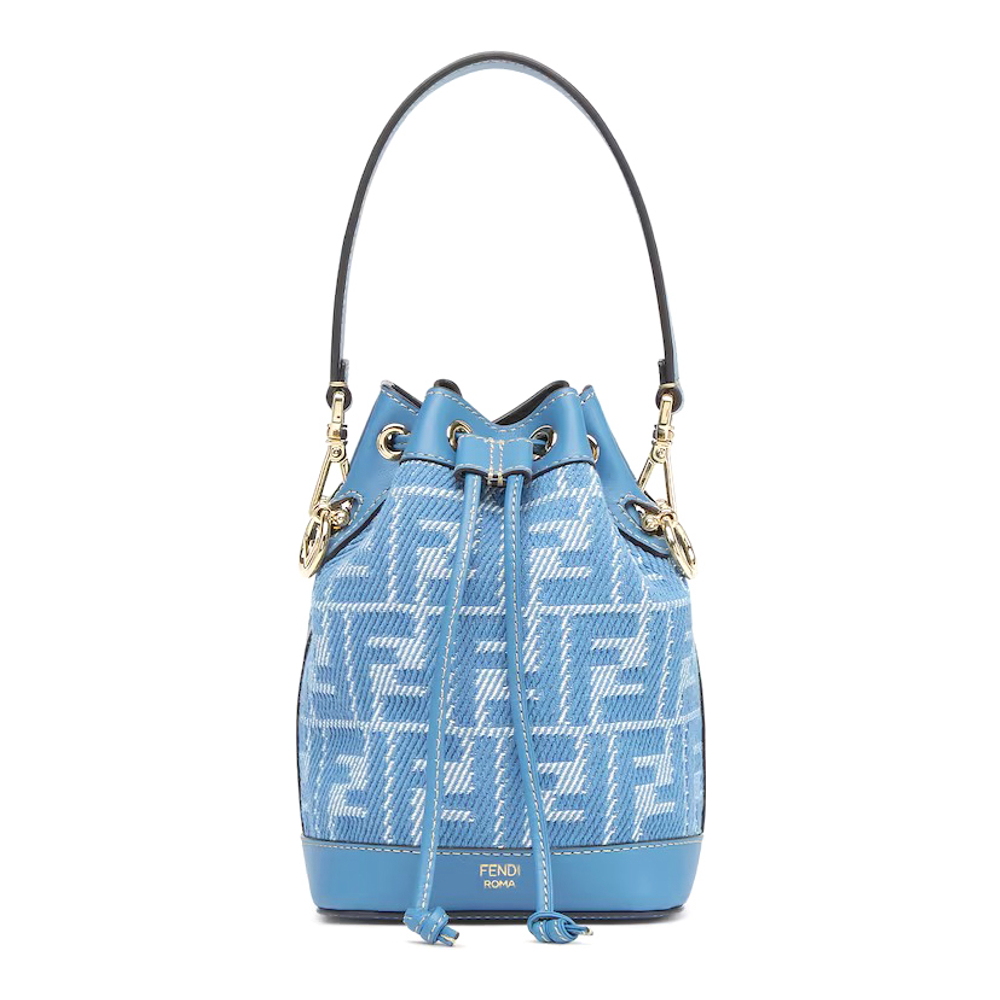 Sac seau 'Blue Denim-Effect FF Jacquard' pour Femmes