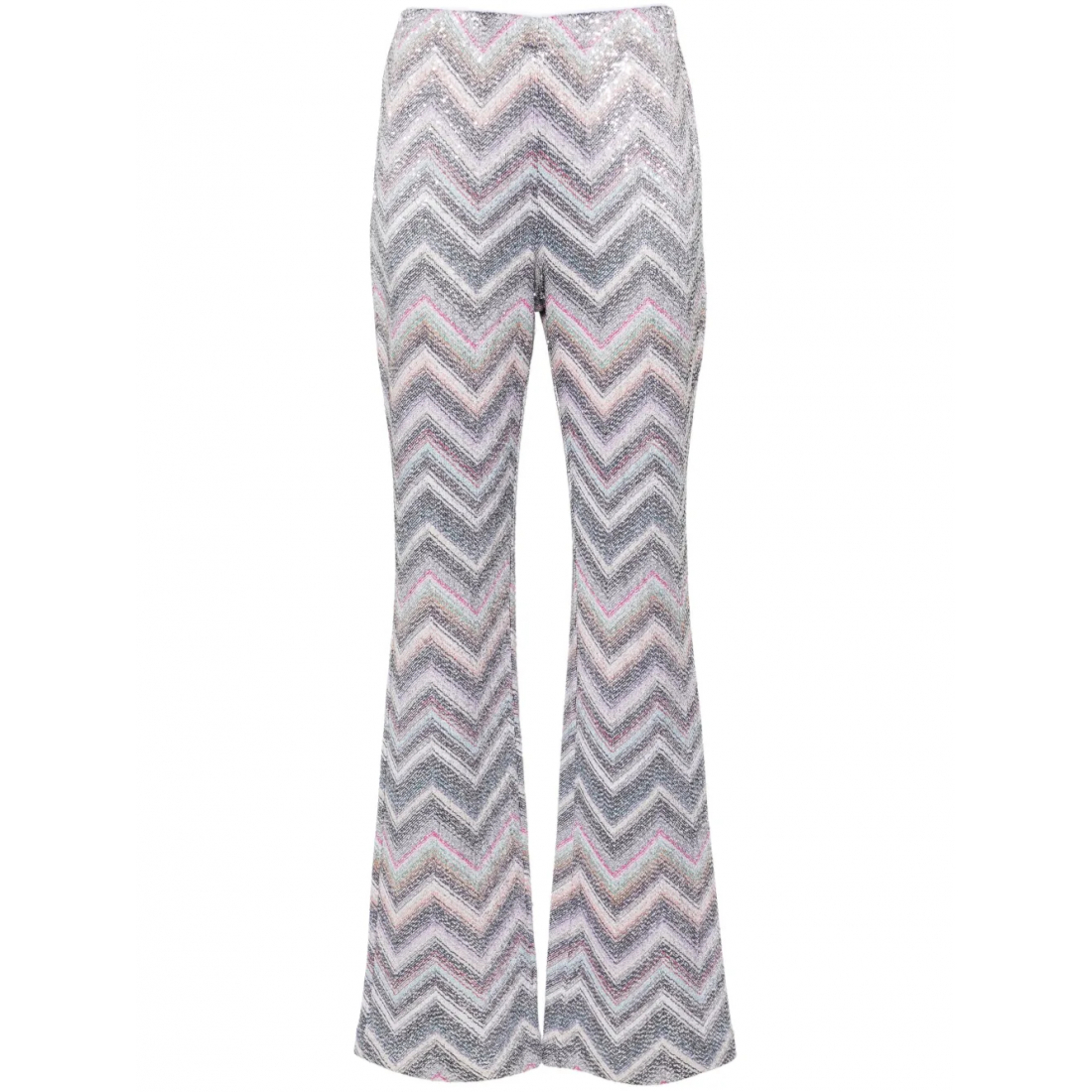 Pantalon 'Sequinned Zigzag-Woven Flared' pour Femmes
