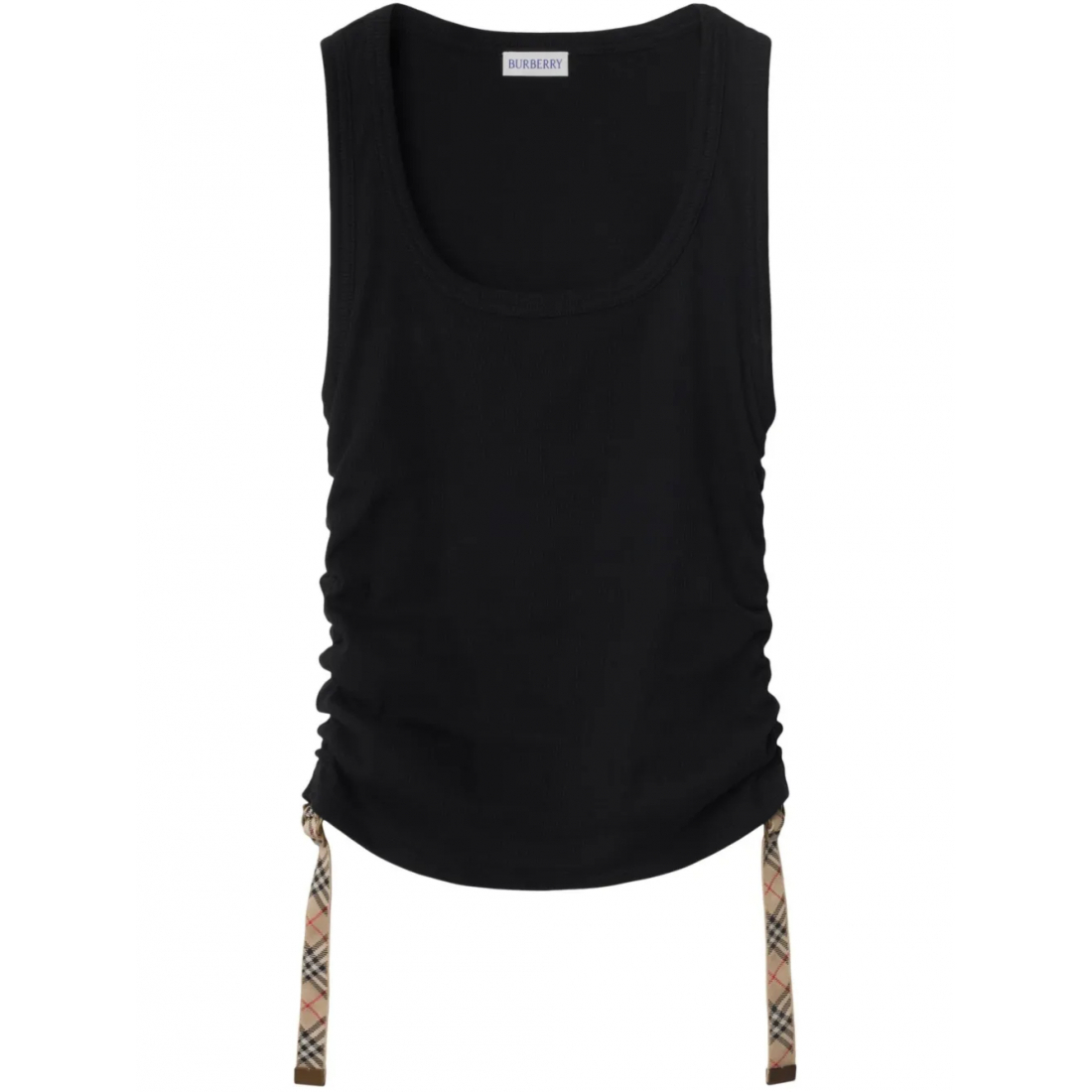 'Check-Trim' Trägershirt für Damen