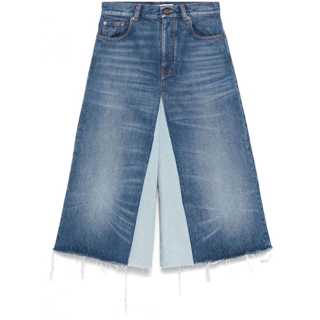 'Patchwork' Jeansshorts für Damen