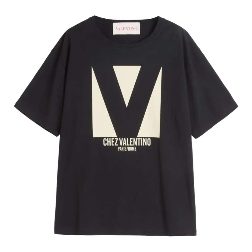 T-shirt 'Chez Valentino-Print' pour Femmes
