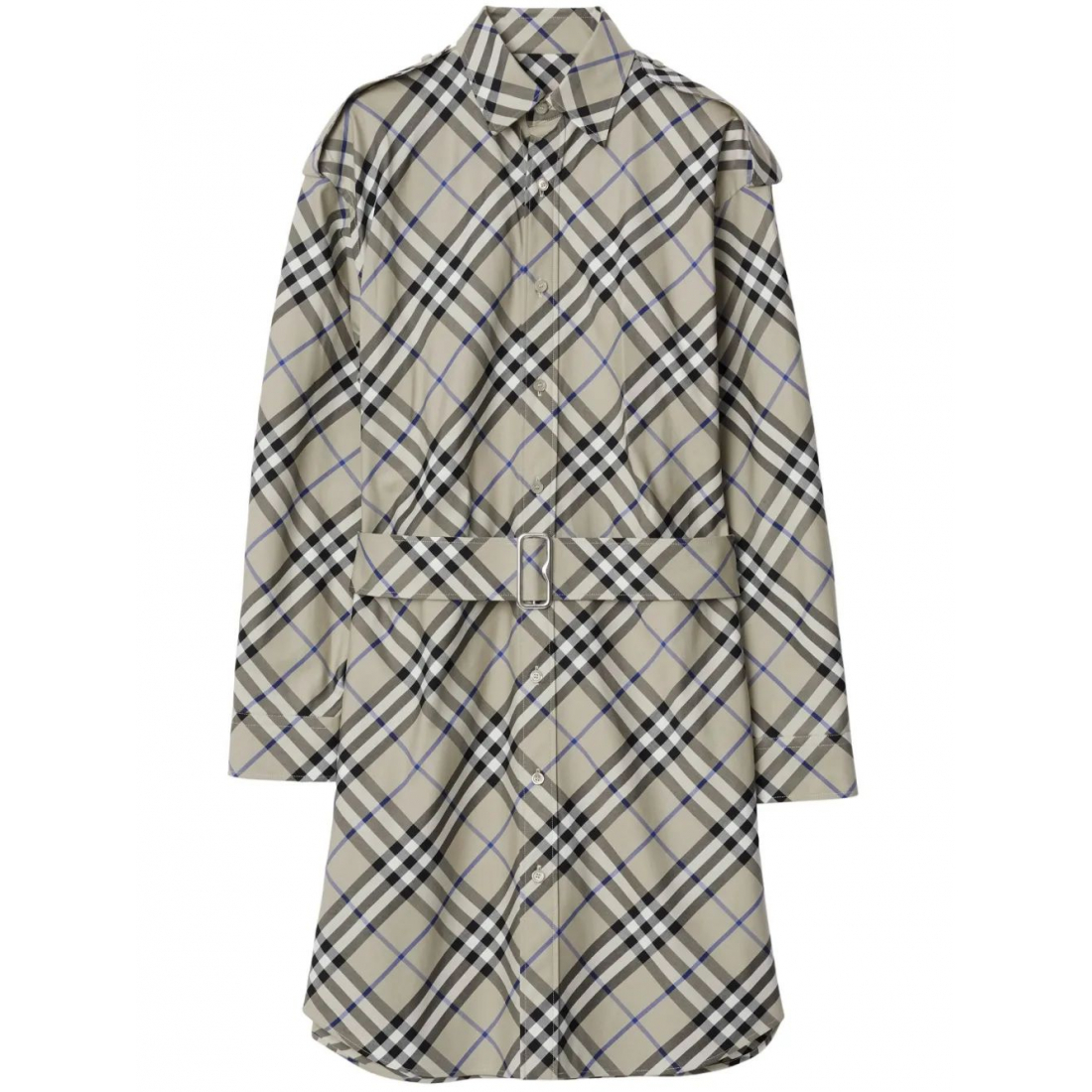 Robe chemise 'Vintage Check-Print' pour Femmes