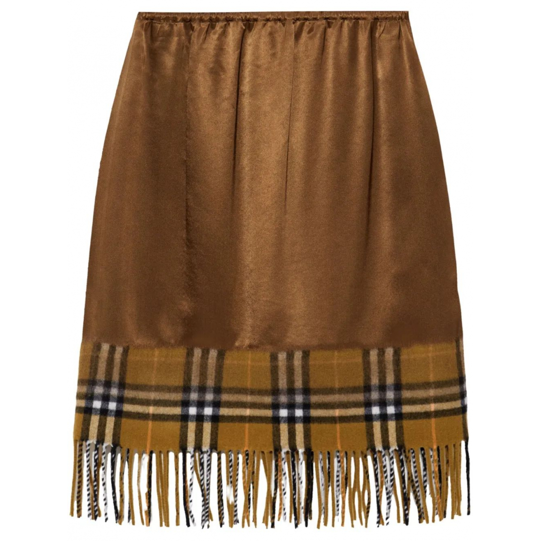 Women's 'Satin Check Scarf' Mini Skirt