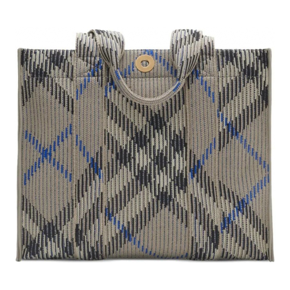 Women's 'Small Check Knitted' Tote Bag