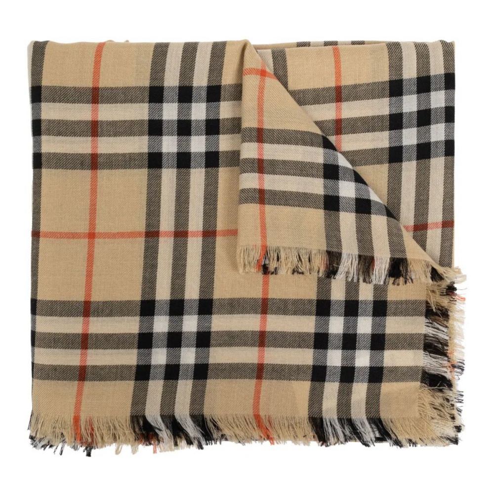 Écharpe en laine 'Check' pour Femmes