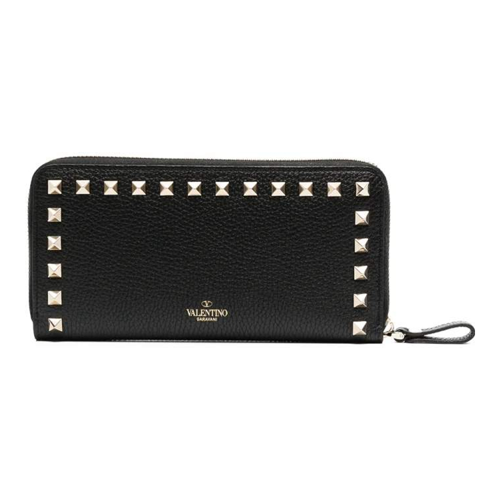 Women's 'Rockstud-Embellishment Zip-Fastening' Wallet