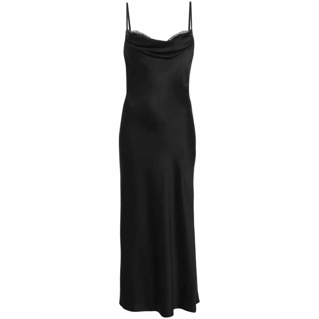 'Drape-Neck' Midi Kleid für Damen