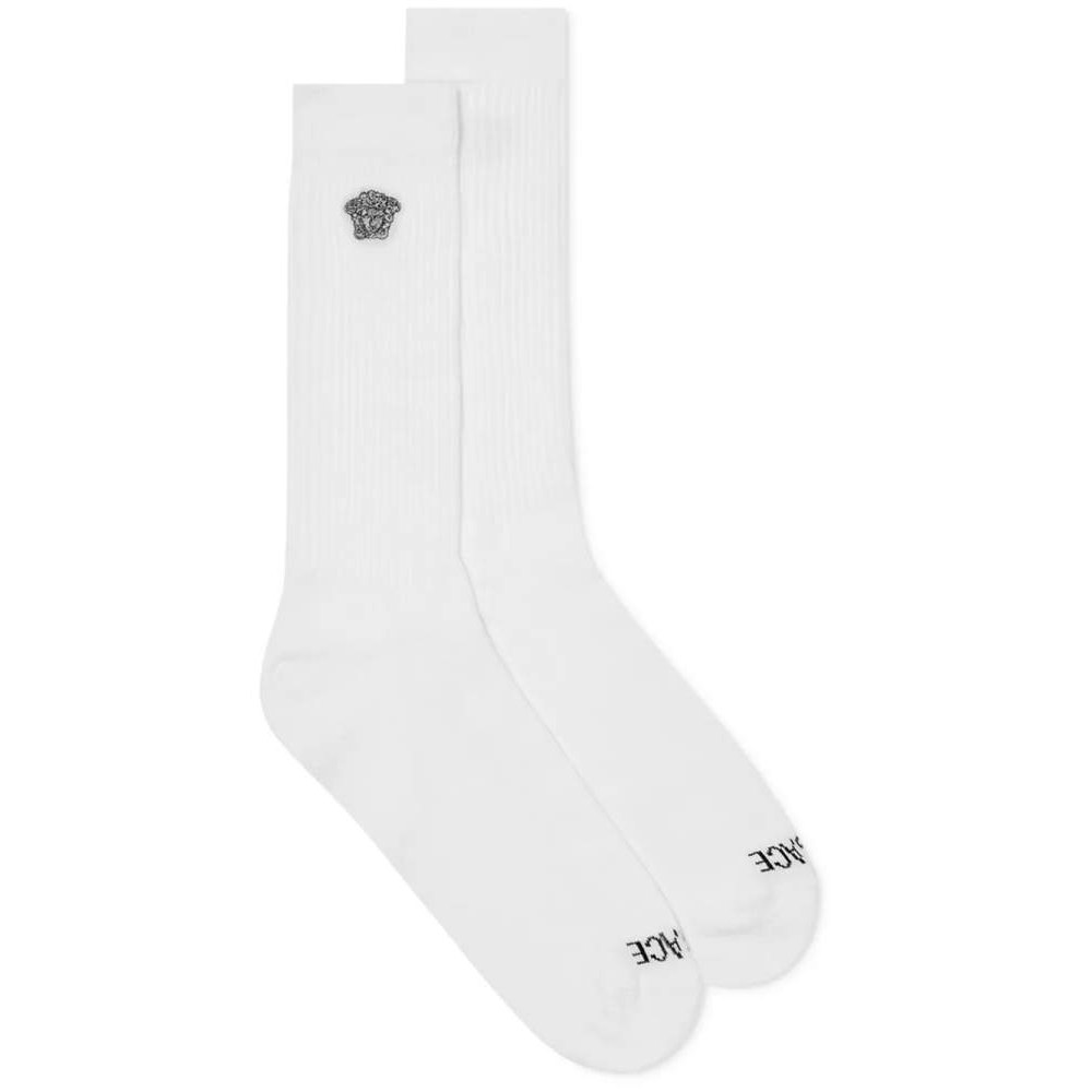 Chausettes 'Medusa-Embroidered Ribbed' pour Hommes