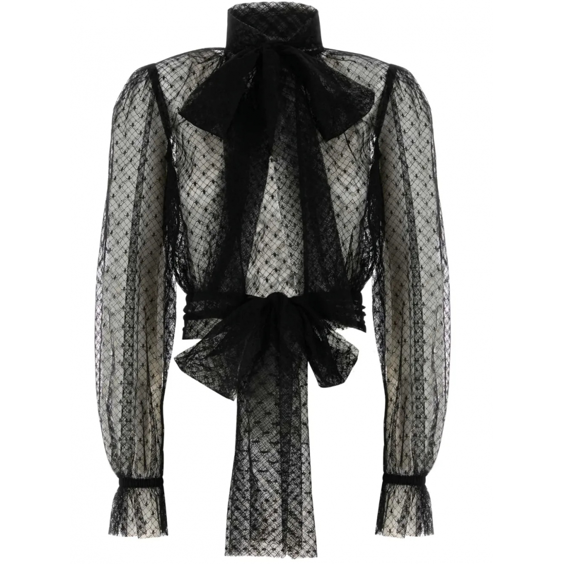 Blouse à manches longues 'Lace Bow-Detail' pour Femmes