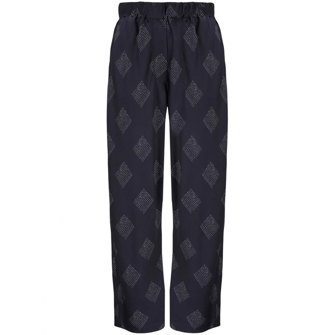 Pantalon 'Diamond-Print Straight-Leg' pour Femmes