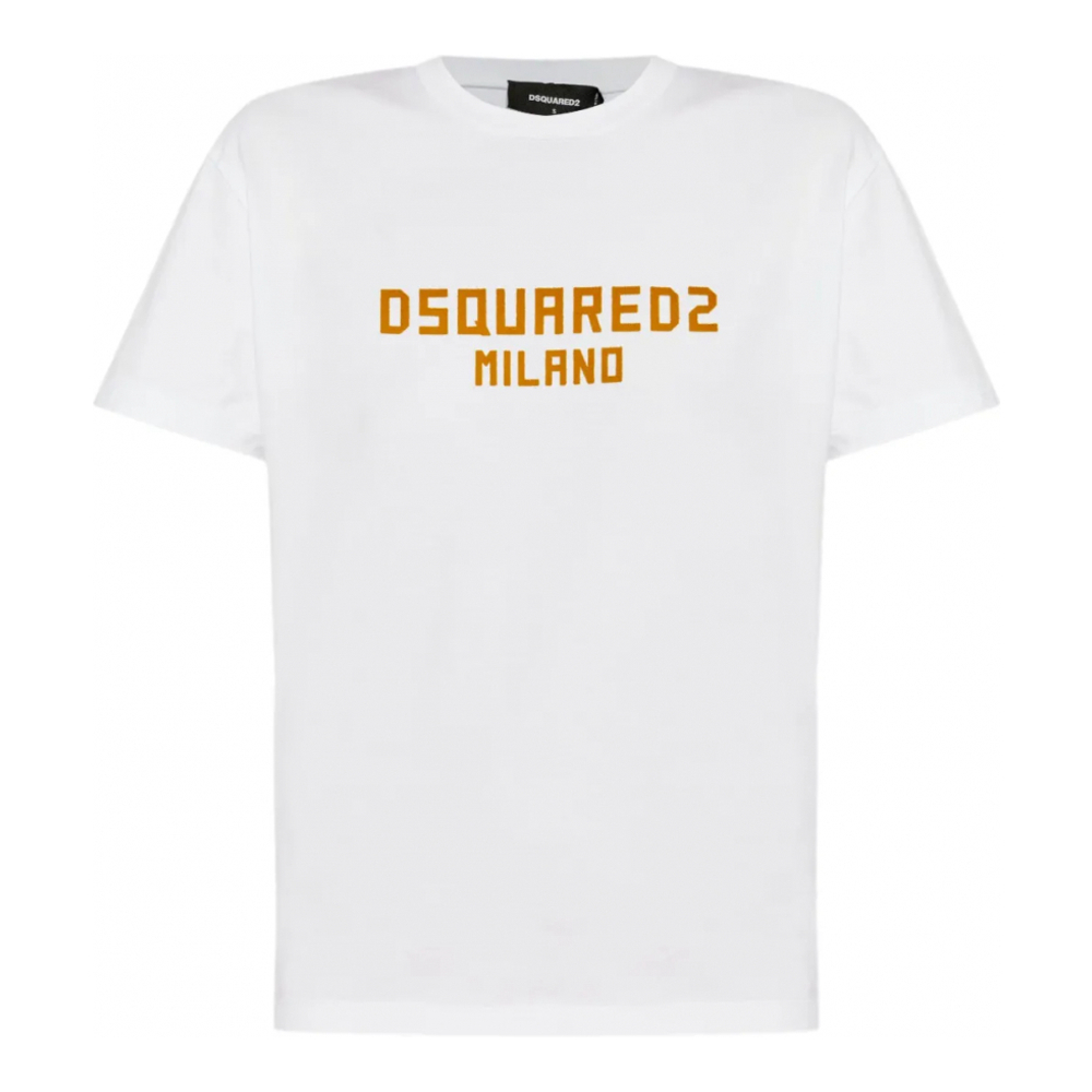 T-shirt 'Flocked-Logo' pour Femmes