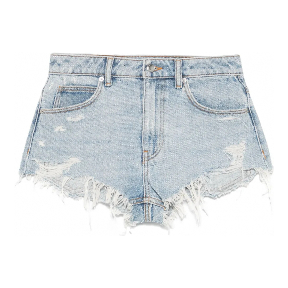 Short 'Rhinestoned Frayed' pour Femmes