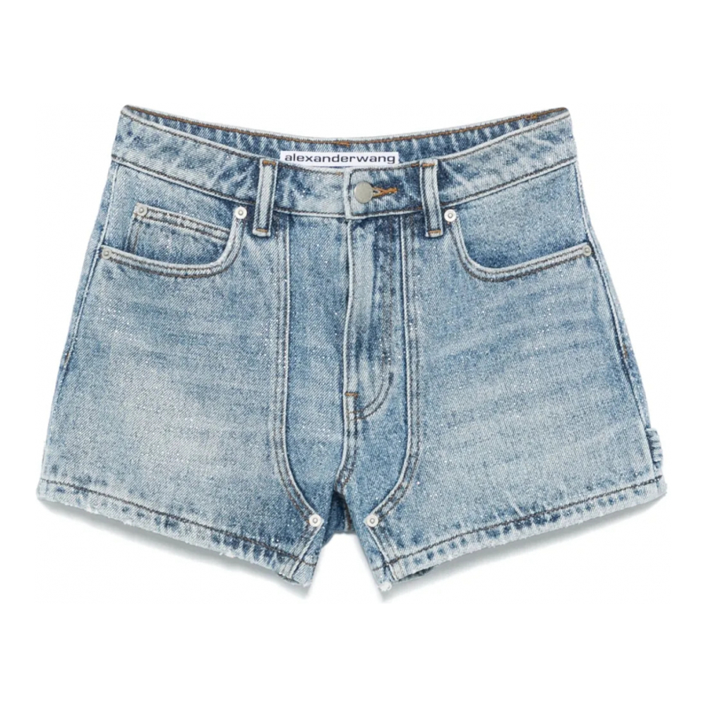 Women's 'Crystal-Pattern' High-waisted Shorts