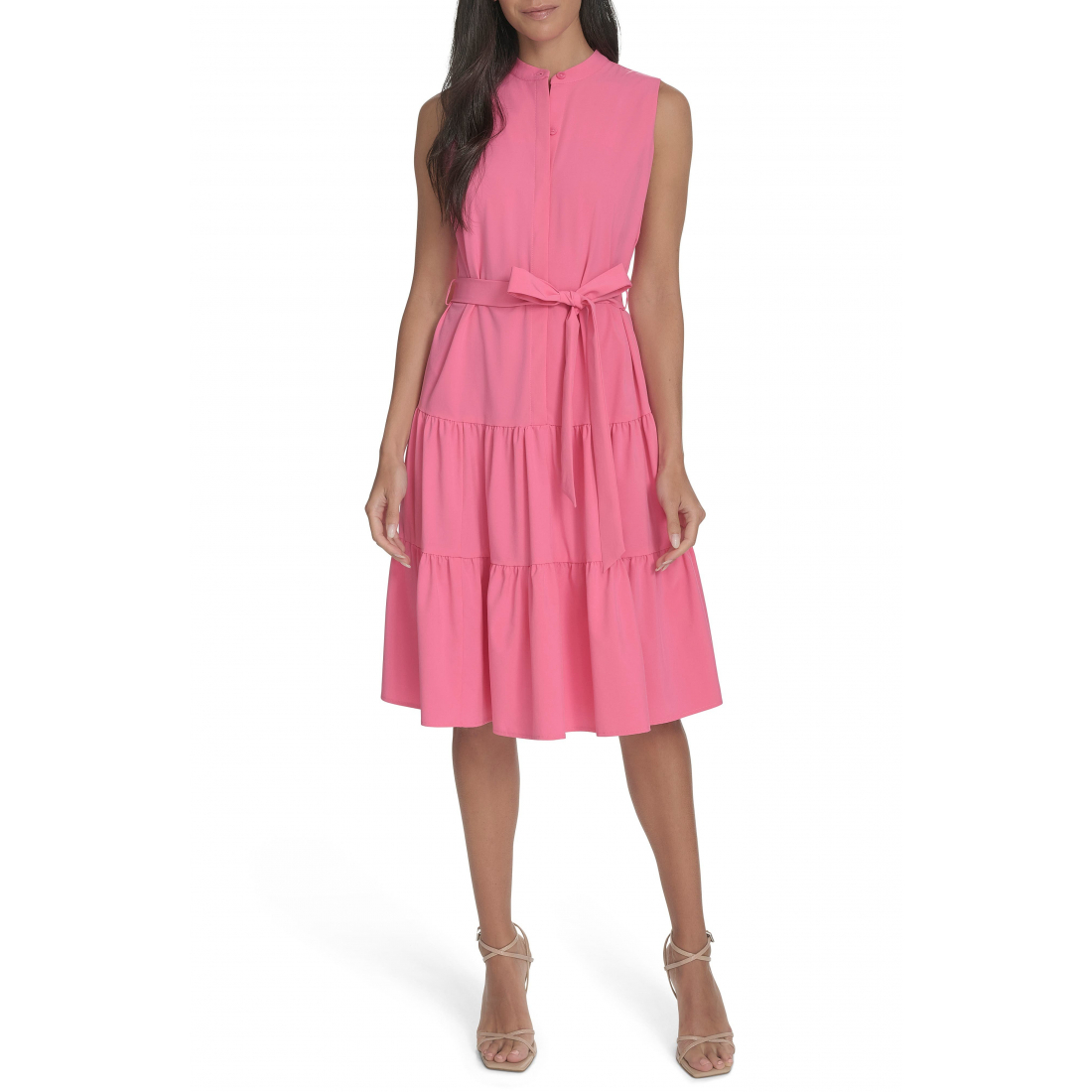 Women's 'Commuter Sleeveless Tiered' Shirtdress