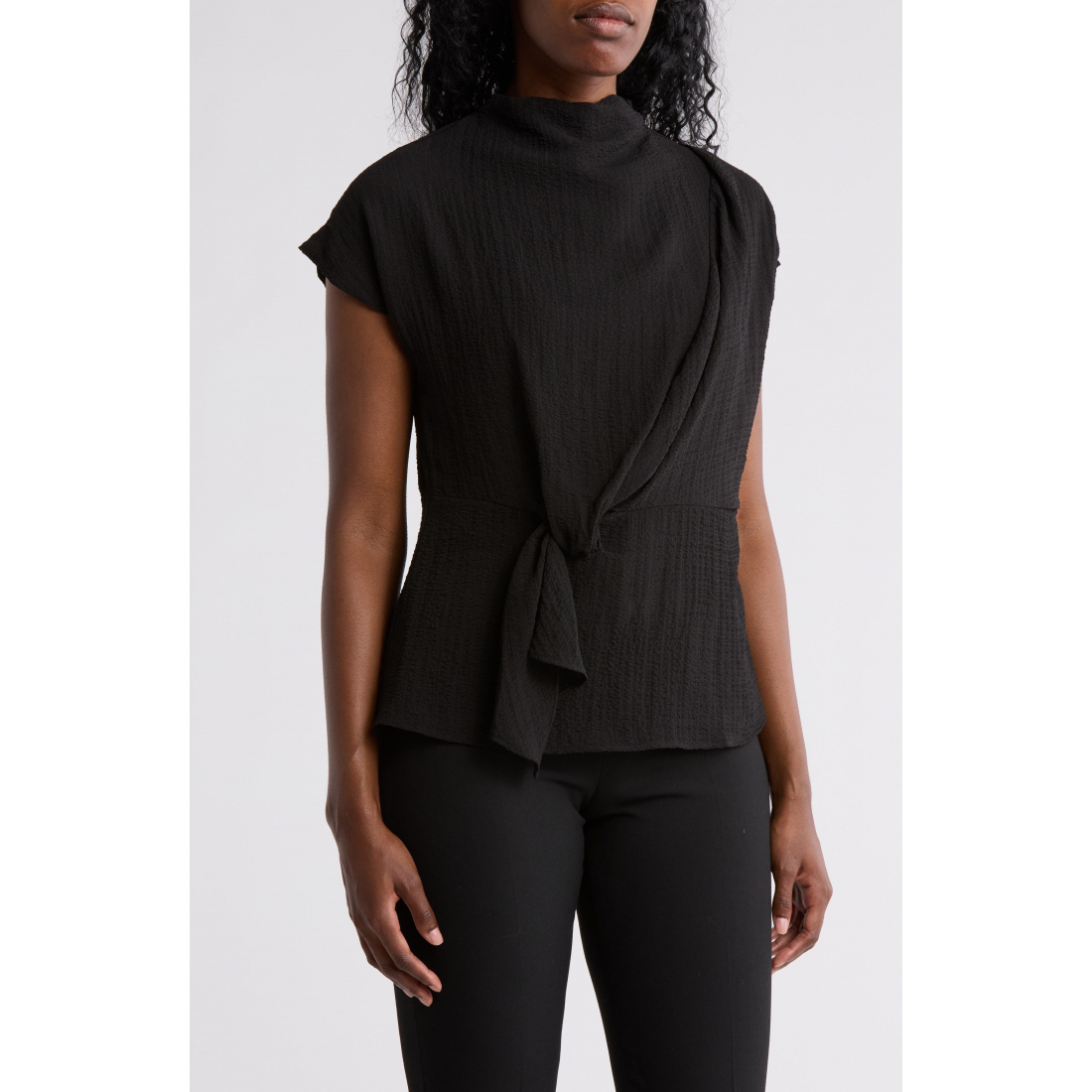 Women's 'Cap Sleeve Tie Waist' Short sleeve Top