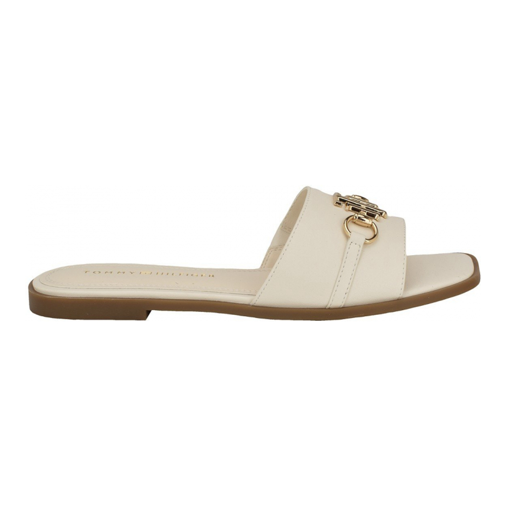 Women's 'Pipper Logo Flat Slide Sandals'