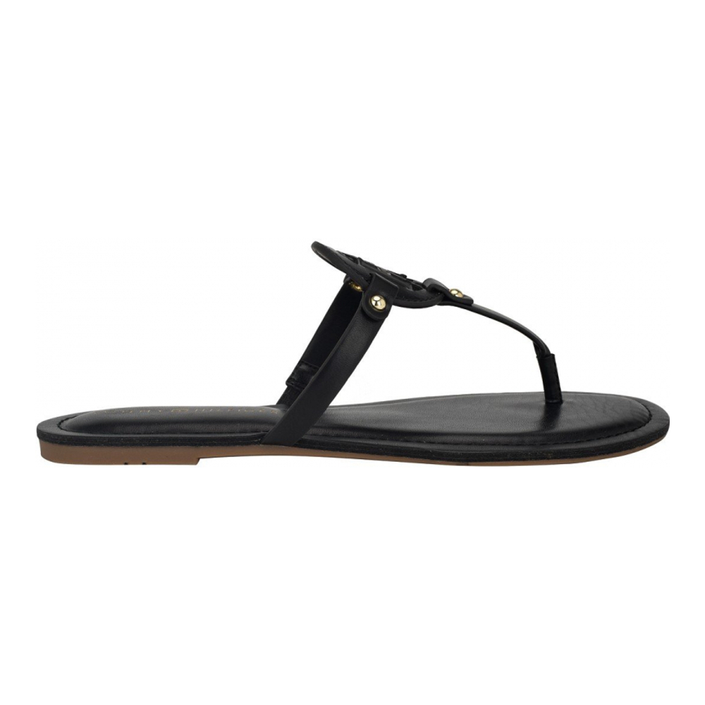 Women's 'Litzy Logo T-Strap Flat Sandals'