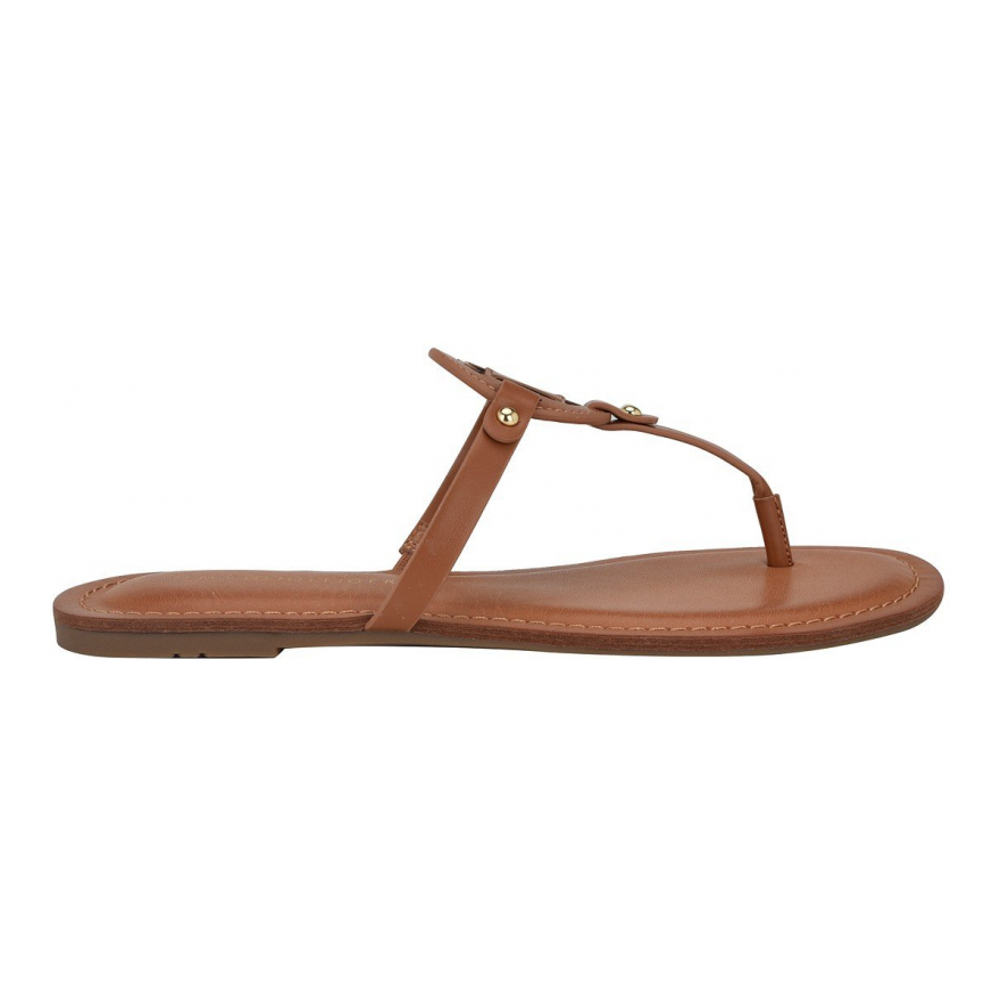 Women's 'Litzy Logo T-Strap Flat Sandals'