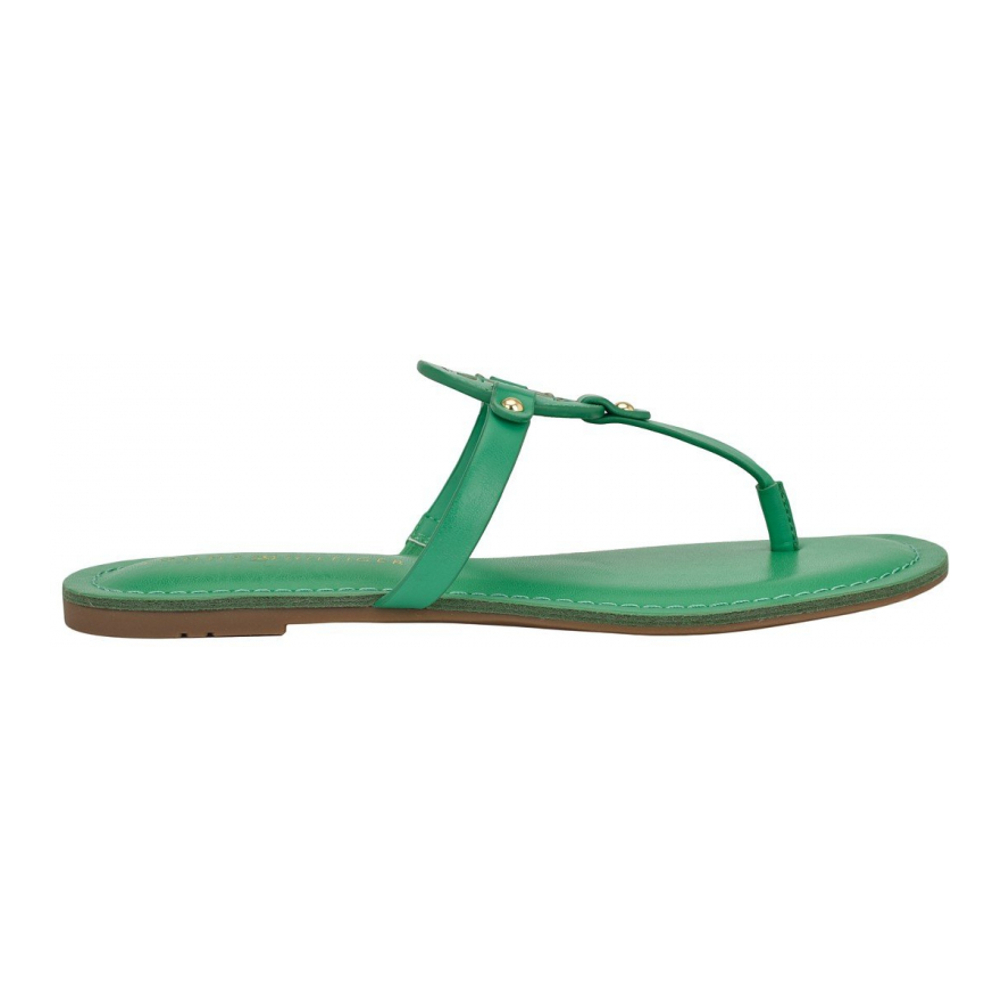 Women's 'Litzy Logo T-Strap Flat Sandals'