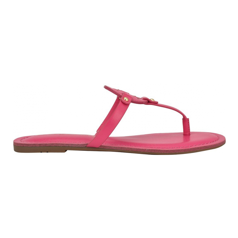 Women's 'Litzy Logo T-Strap Flat Sandals'