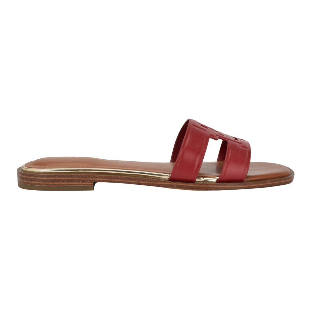 Women's 'Terenz Logo Strap Flat Slide' Flat Sandals