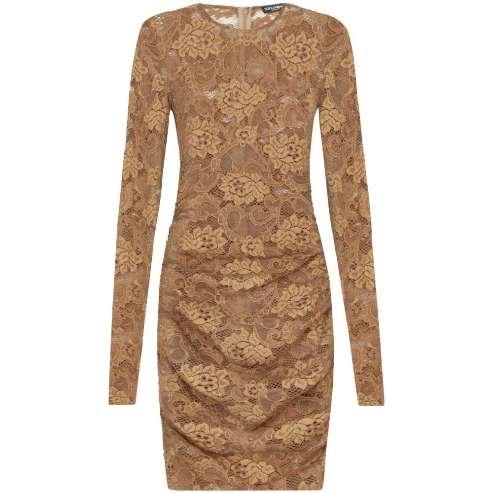 Robe mini 'Floral-Lace Semi-Sheer' pour Femmes