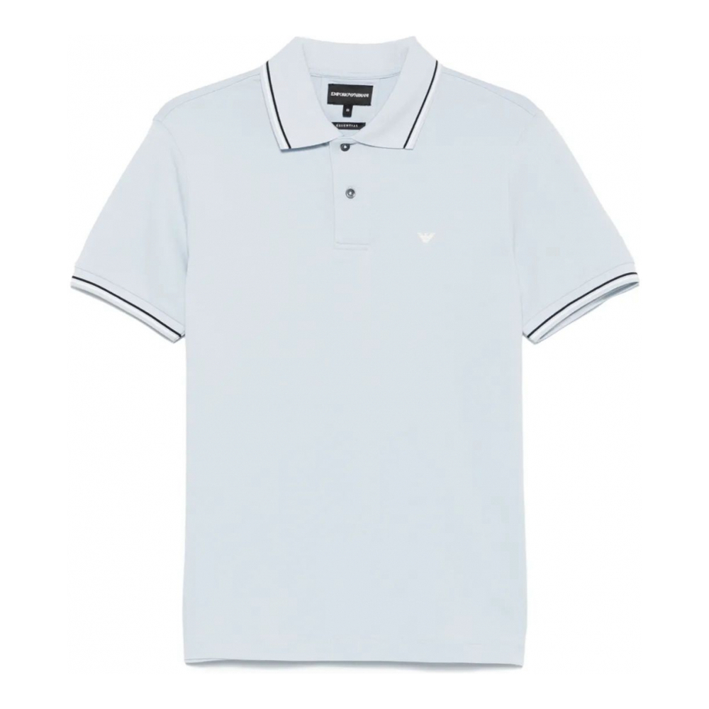 Polo 'Striped-Trim Piqué' pour Hommes