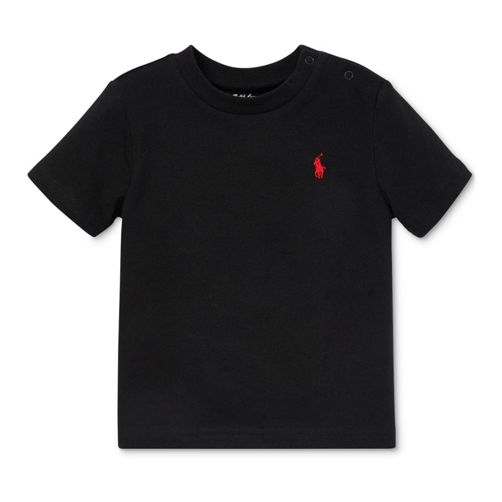 'Cotton Crewneck Embroidered Pony T-Shirt' pour Bébés garçons