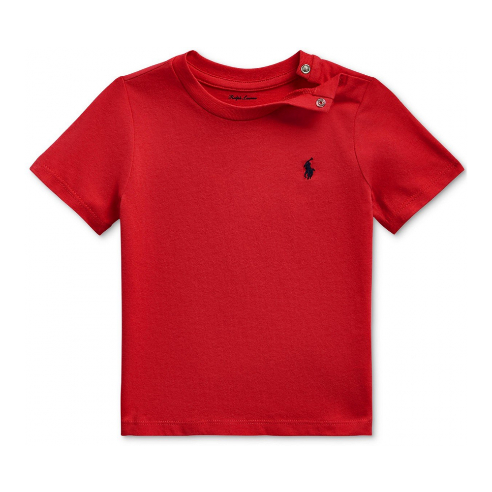 'Cotton Crewneck Embroidered Pony T-Shirt' für Baby Jungen