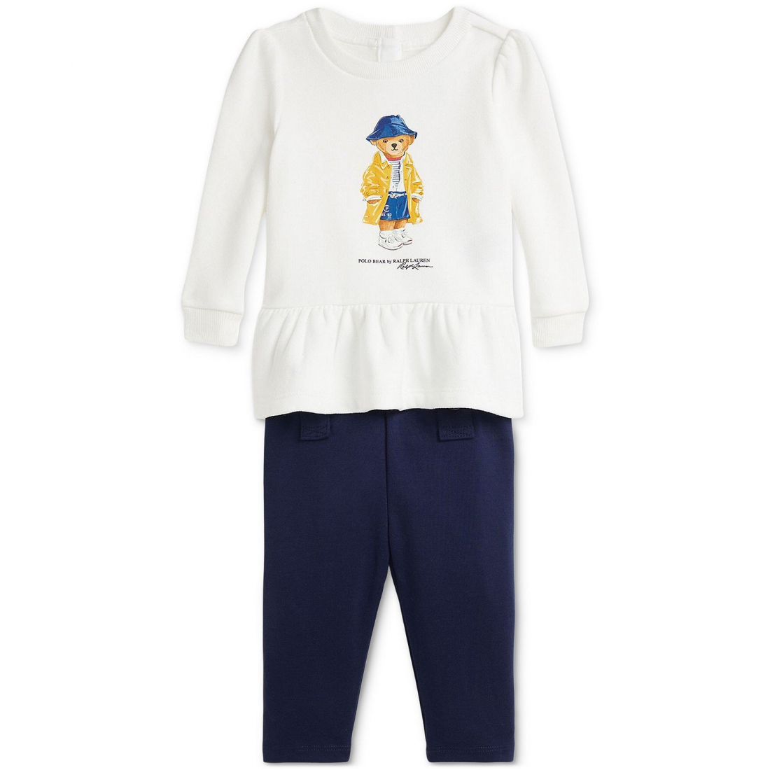 'Fleece Polo Bear Sweatshirt & Legging Set' pour Bébé