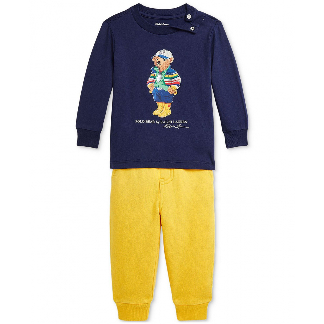 'Polo Bear Tee & Fleece Jogger Pants Set' pour Bébé