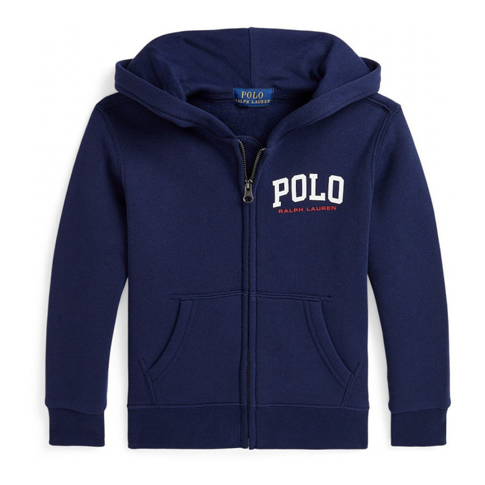 'Logo Fleece Full-Zip Hoodie Sweatshirt' pour Enfant et petit garçon