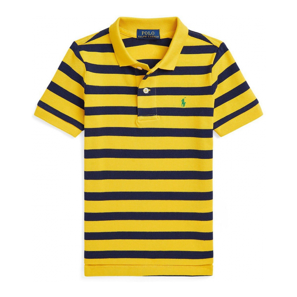 'Striped Cotton Mesh Polo Shirt' pour Enfant et petit garçon