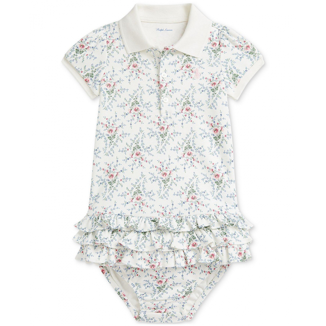 'Cotton Ruffled Polo Dress' pour Bébé