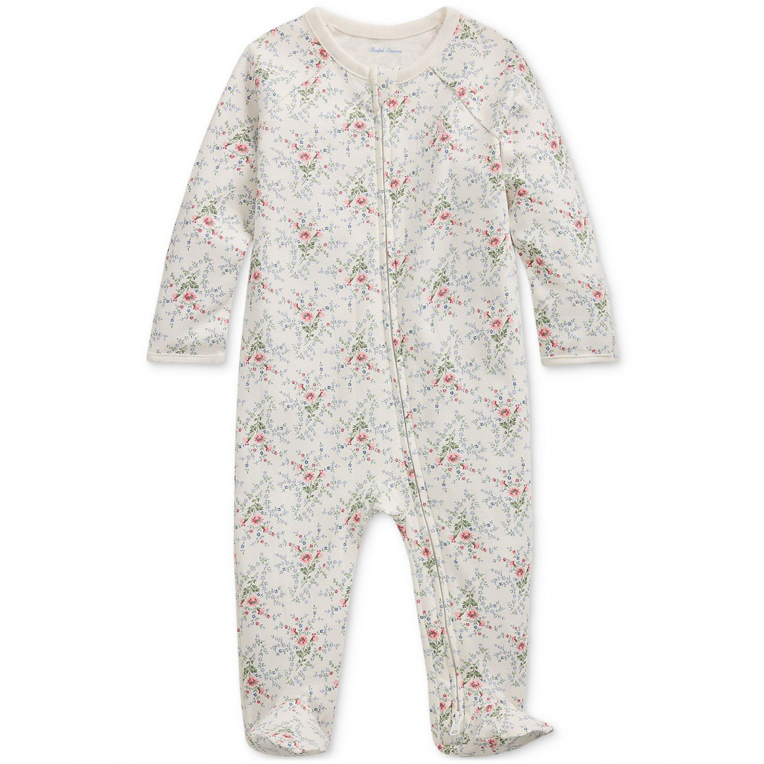 'Cotton Floral Footed Coverall' pour Bébé