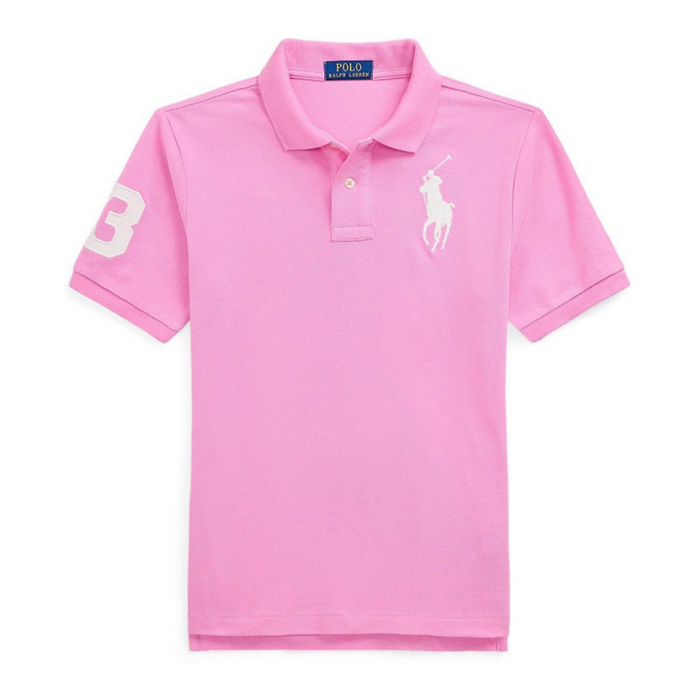 'Big Pony Cotton Mesh Polo Shirt' pour Grands garçons