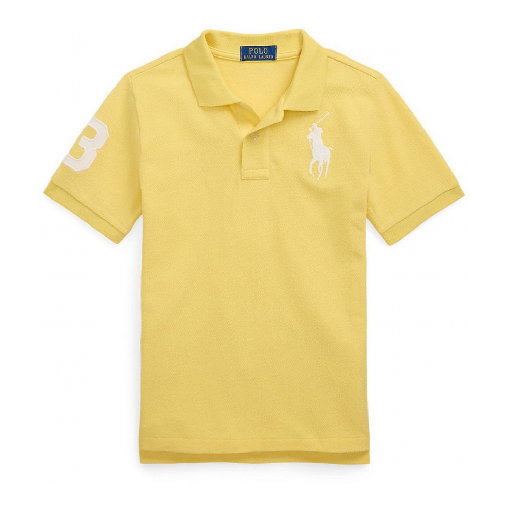 'Big Pony Cotton Mesh Polo Shirt' pour Grands garçons