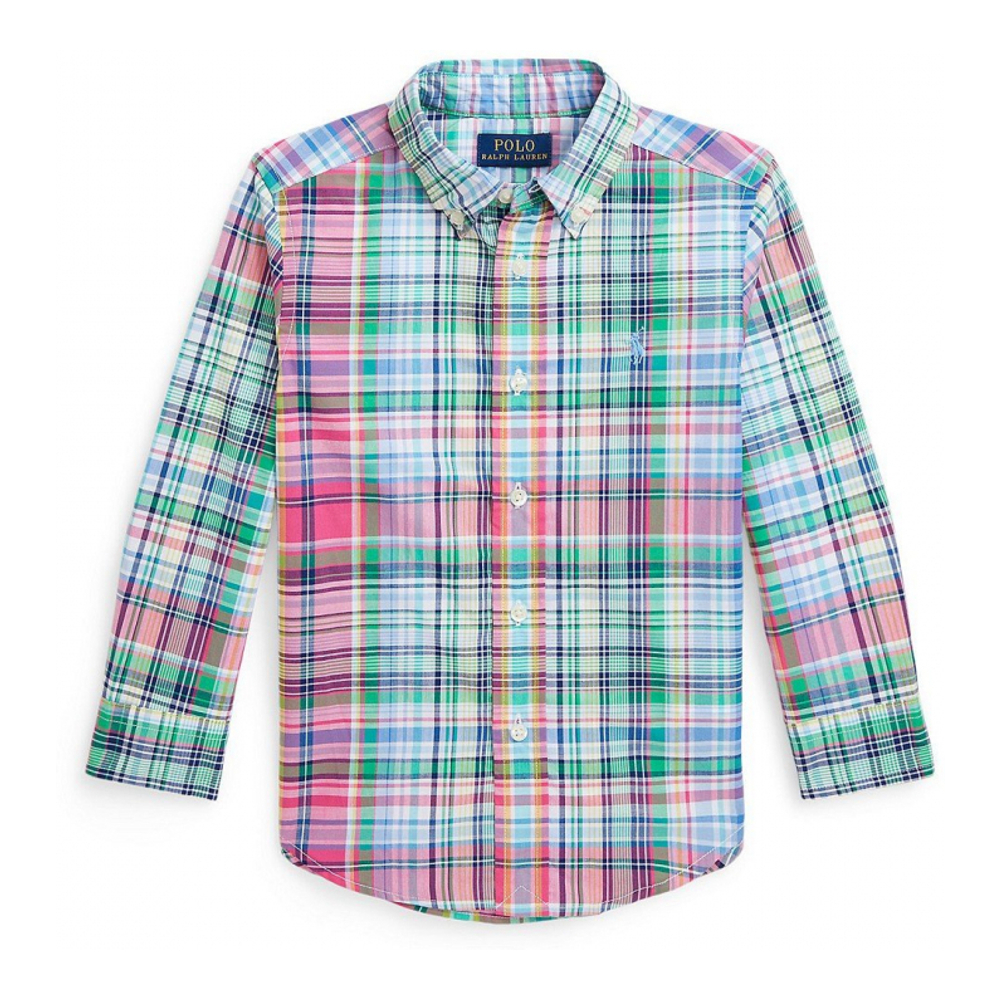 'Plaid Cotton Poplin Shirt' pour Enfant et petit garçon