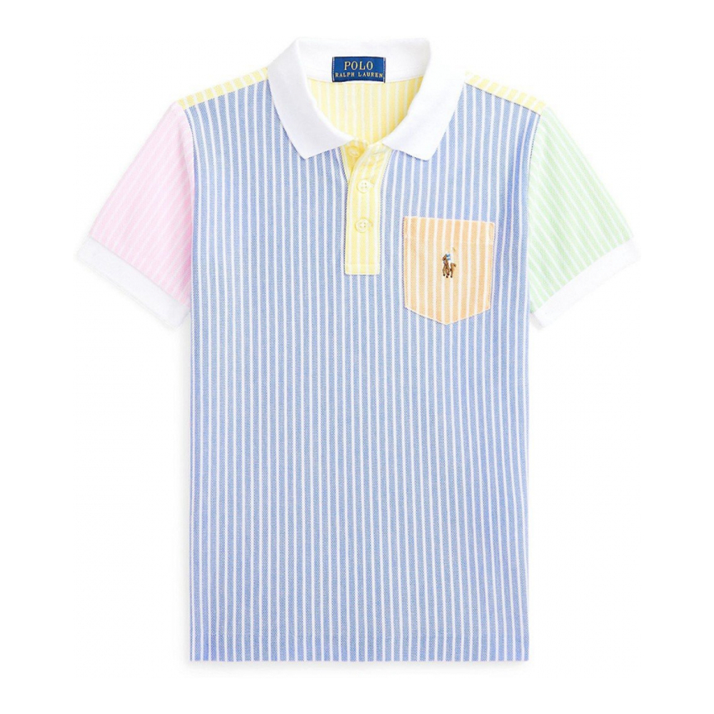 'Striped Oxford Mesh Polo Shirt' pour Enfant et petit garçon