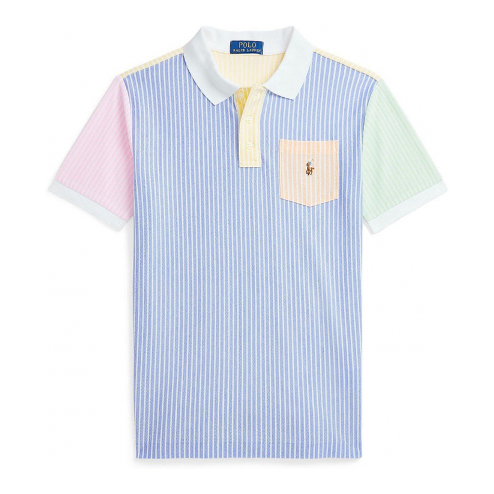 'Striped Oxford Mesh Polo Shirt' für großes Jungen