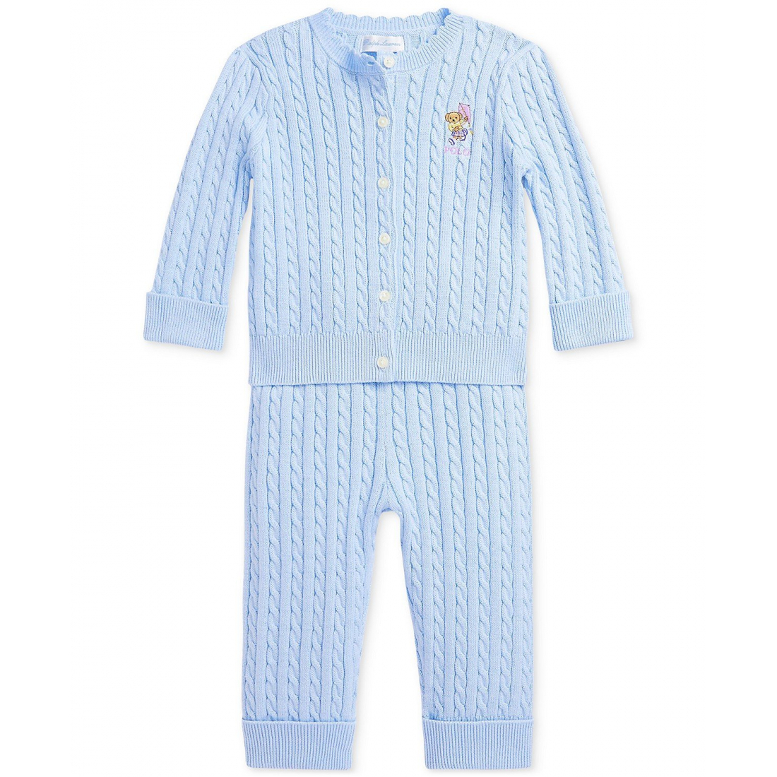 'Mini-Cable Cardigan & Pant Set' pour Bébé