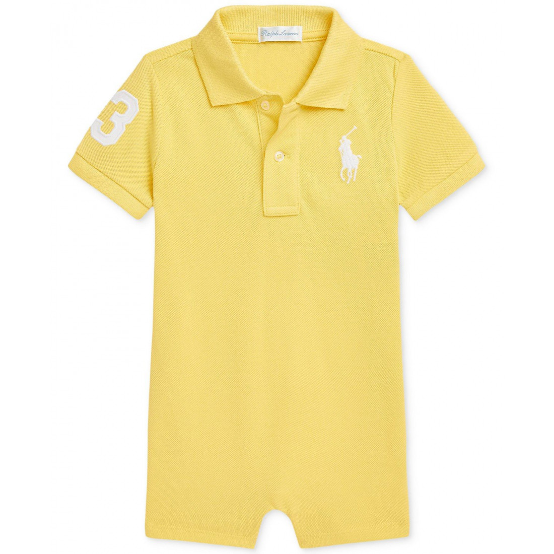 'Big Pony Cotton Mesh Polo Shortall' pour Bébé