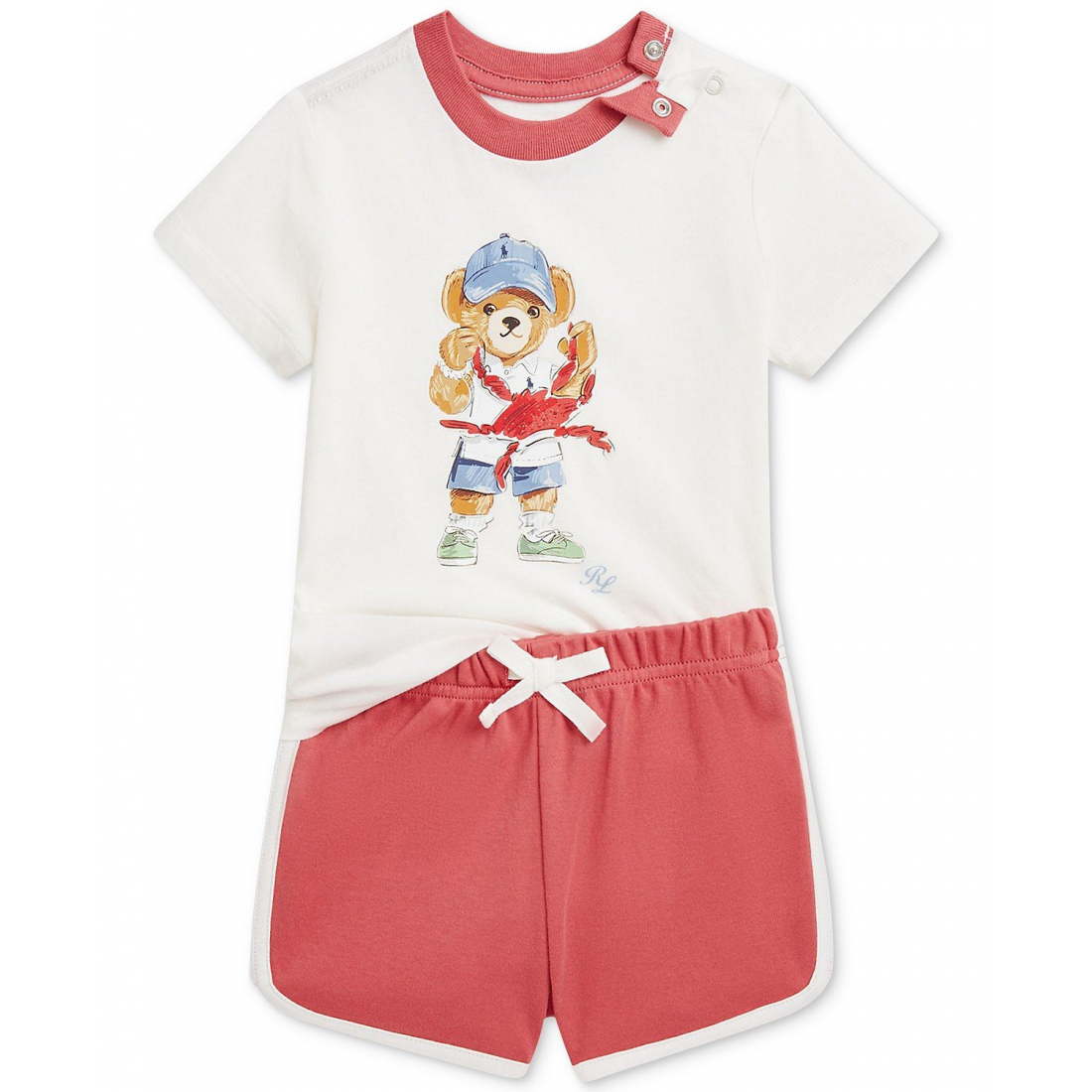 'Polo Bear Jersey Tee & Short Set' pour Bébé
