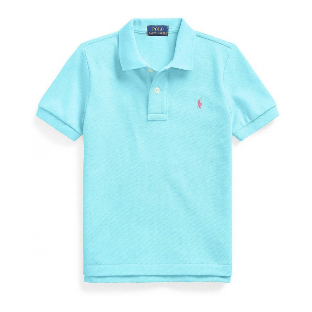 Big Boy's 'Cotton Mesh Logo Polo Shirt'