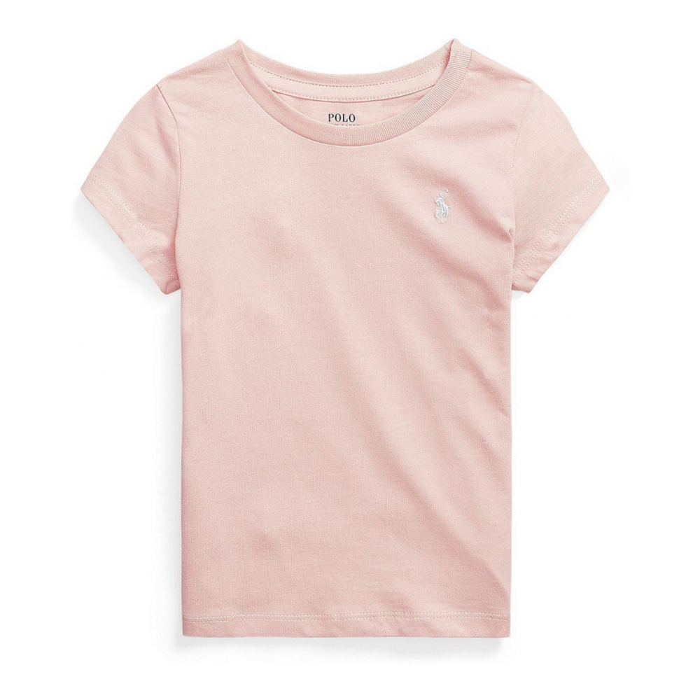 'Cotton Jersey Short Sleeve T-shirt' pour Filles