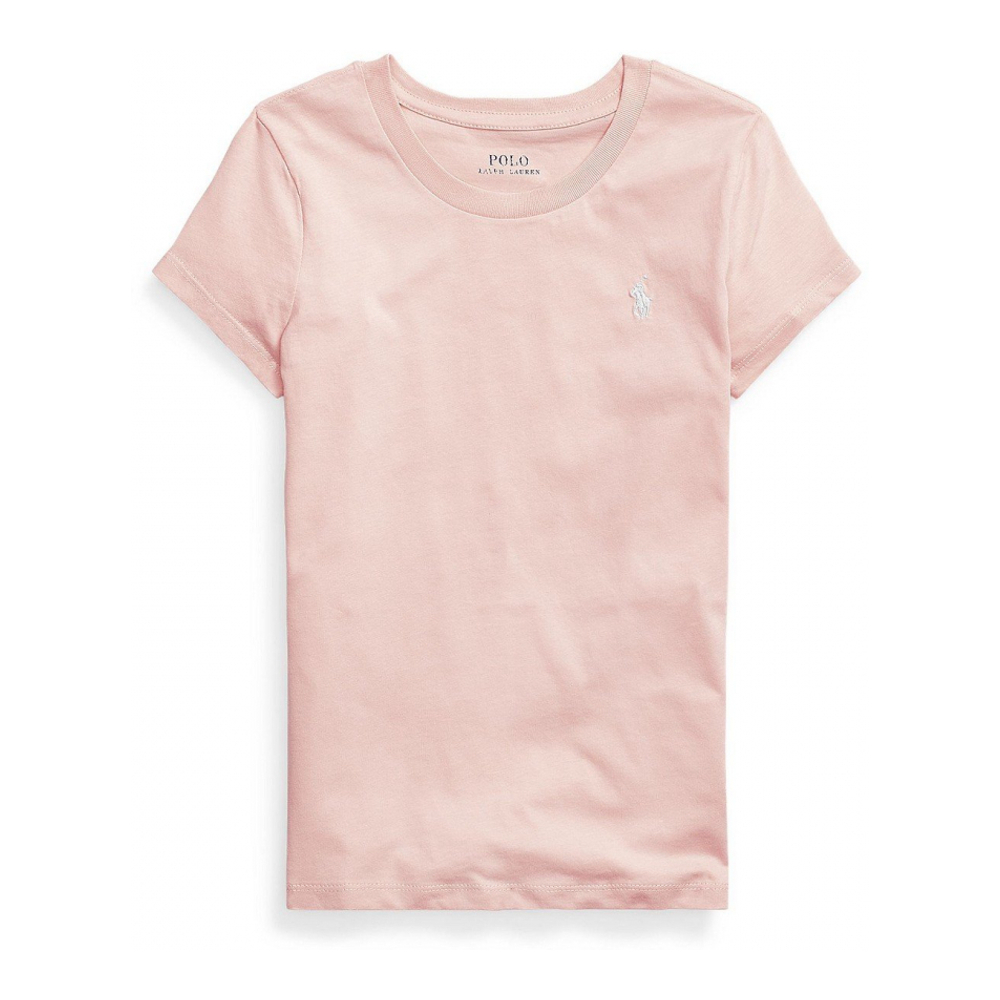 'Cotton Jersey Short Sleeve T-shirt' pour Filles